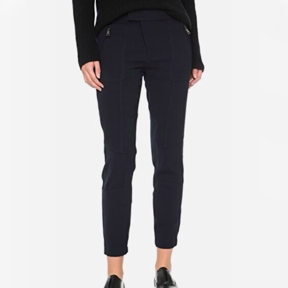 VINCE NAVY BLACK ZIPPER SIDE POCKETS PATCHWORK CARGO JOGGER DRESS PANTS - Picture 11 of 15